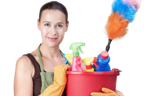 Deep cleaning in a kitchen with detailed surface care