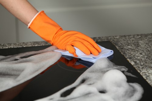 Bathroom surfaces cleaned for final inspection