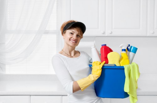 Detailed post-construction cleaning of windows and frames
