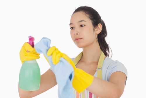 After builders cleaning of kitchen surfaces and fixtures