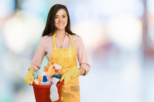 Waste area maintenance during communal area cleaning